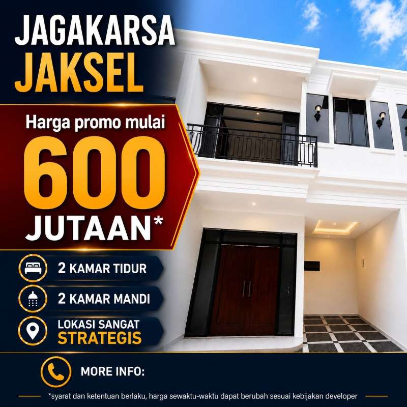 Miliki Rumah 2 Lantai Di Jagakarsa Jaksel Sekarang Cuma 600 JUTAAN